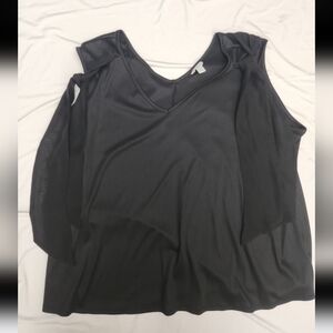 Cato Women's size 22/24 black bow blouse #144